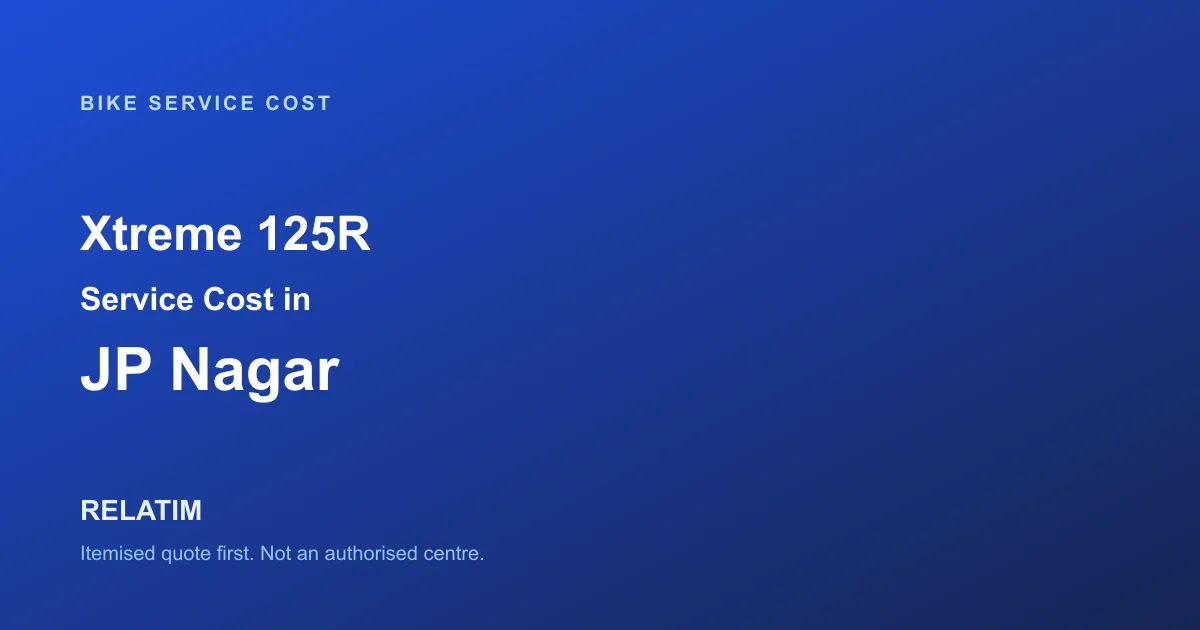 Xtreme 125R Service Cost in JP Nagar, Bangalore